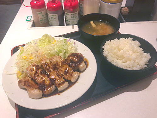 松屋 厚切り豚テキ定食
